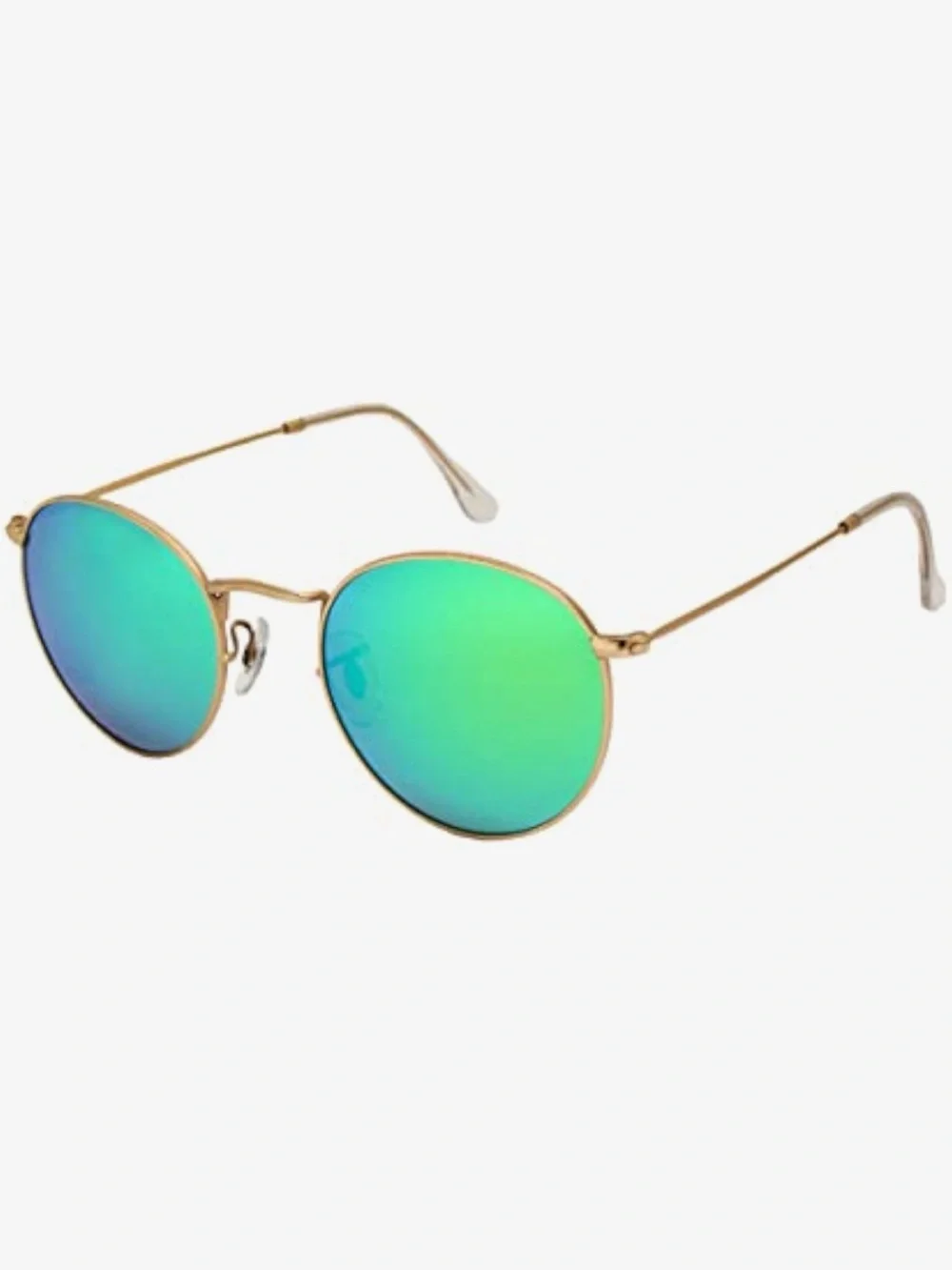 Sunglasses with Green Mirrored Lenses + case